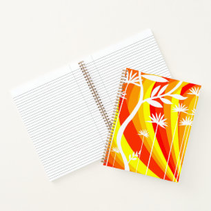 Oranje en Gele Botanische Print Notitieboek