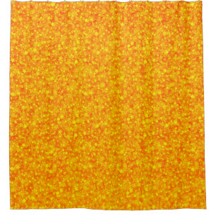 Oranje en gele glitter en fonkeling douchegordijn