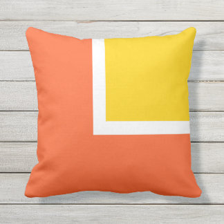 Oranje en gele moderne buitenkussen
