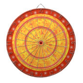 Oranje en gele Star Regulation Dart Board Dartbord (Voorkant)