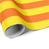 Oranje en gele strepen ontwerp cadeaupapier (Rol Hoek)