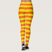 Oranje en gele strepen ontwerp leggings (Achterkant)