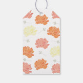 Oranje en gele volken Quinceanera Partij Cadeaulabel (Achterkant)