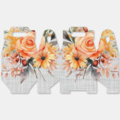 Oranje en Gele Waterverf Bloemen Bedankdoosjes (Ongevouwen)