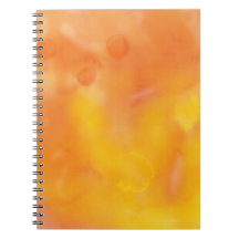 Oranje en gele Waterverf spiral notebook