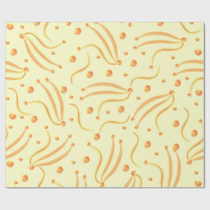 oranje en goud cadeaupapier