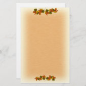 Oranje en gouden herfst briefpapier (Voorkant / Achterkant)