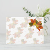Oranje en gouden herfst kaart (Staand voorkant)