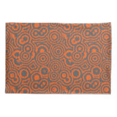 oranje en grijs abstract kussensloop (Achterkant)