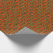 Oranje en groen abstract ontwerp cadeaupapier (Hoek)