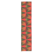 Oranje en groen Abstract patroon 2 Korte Tafelloper (Voorkant)