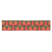 Oranje en groen Abstract patroon 2 Korte Tafelloper (Horizontaal)