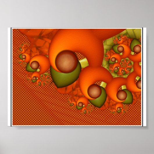 Oranje en groen nummer 1 poster (Voorkant)