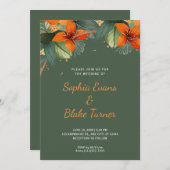 Oranje en groen tropisch hout kaart (Voorkant / Achterkant)