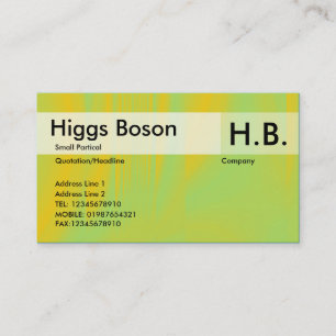 Oranje en groen visitekaartje