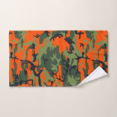 Oranje en groene camouflage, leger, leger bad handdoek (Handdoek)