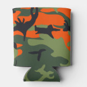 Oranje en groene camouflage, leger, leger blikjeskoeler (Achterkant)