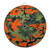 Oranje en groene camouflage, leger, leger dartbord (Voorkant)