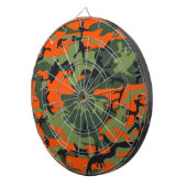 Oranje en groene camouflage, leger, leger dartbord (Voorkant Rechts)