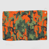 Oranje en groene camouflage, leger, leger golfhanddoek (Horizontaal)