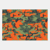 Oranje en groene camouflage, leger, leger inpakpapier vel (Voorkant 3)
