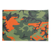 Oranje en groene camouflage, leger, leger kussensloop (Achterkant)