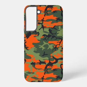 Oranje en groene camouflage, leger, leger samsung galaxy hoesje