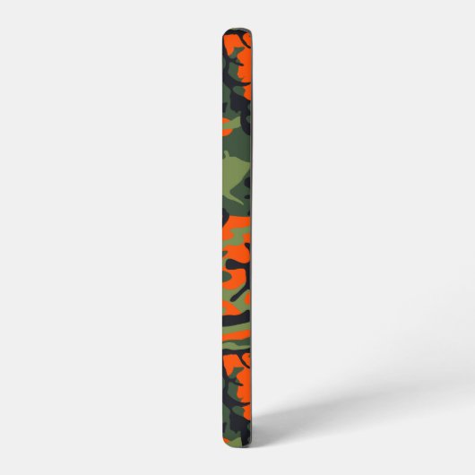 Oranje en groene camouflage, leger, leger samsung galaxy hoesje (Linkerkant)