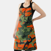 Oranje en groene camouflage, leger, leger schort (Insitu)