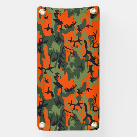 Oranje en groene camouflage, leger, leger spandoek (Verticaal)