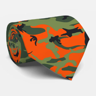 Oranje en groene camouflage, leger, leger stropdas