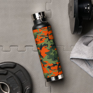Oranje en groene camouflage, leger, leger waterfles