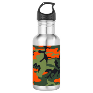 Oranje en groene camouflage, militair, leger waterfles