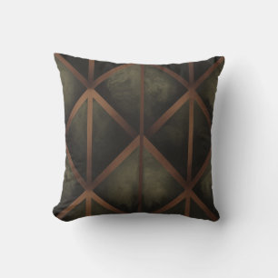 Oranje en groene elegantie geometrisch patroon kussen