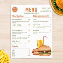 Oranje En Groene Hamburger Hotdog Eetmenu Prijzen