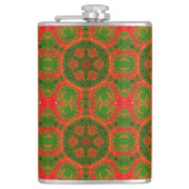 Oranje en groene Kaleidoscoop Hip Flask Heupfles (Voorkant)