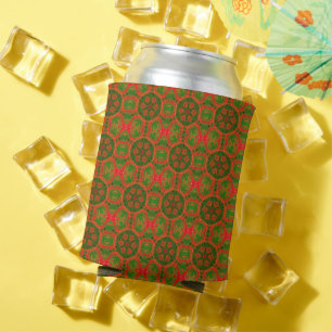 Oranje en groene Kaleidoscoop Koelbox Blikjeskoeler