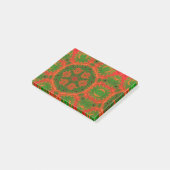 Oranje en groene Kaleidoscoop Post-it® Notes (Schuin)