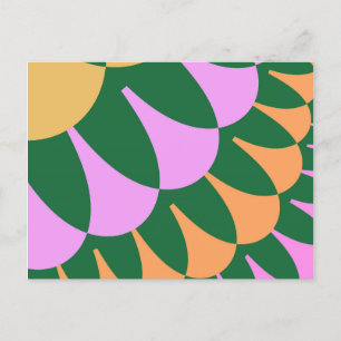 Oranje en groene schalen briefkaart
