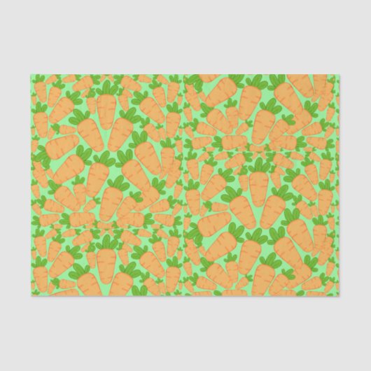 Oranje en groene wortelen tissuepapier (Voorkant)