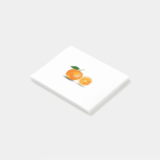 Oranje en half post-it® notes (Schuin)