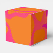 Oranje en hete roze verloop Favor Doos Bedankdoosjes (Achterkant)