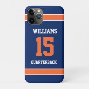 Oranje en Marineblauw Voetbal iPhone 11 Pro Hoesje
