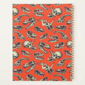Oranje en Navy Dinosaur Skulls Planner (Achterkant)