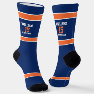 Oranje en Navyblauw Sokken