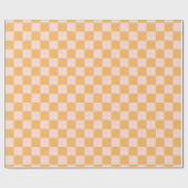 Oranje en ongebleekte zijdeklaag cadeaupapier (Vlak)