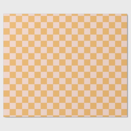 Oranje en ongebleekte zijdeklaag cadeaupapier (Vlak)