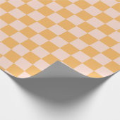 Oranje en ongebleekte zijdeklaag cadeaupapier (Hoek)