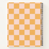 Oranje en ongebleekte zijdeklaag notitieboek (Achterkant)