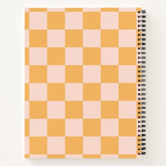 Oranje en ongebleekte zijdeklaag notitieboek (Achterkant)